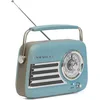 Image de Madison - FREESOUND-VR40BLU-MAT - Radio Vintage 30W sur Batterie Longue autonomie - Bluetooth, USB & FM - Bleu Mat - Vintage, Nostalgie, rétro