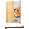 Image de Point-Virgule Planche pour Plan de Travail avec rainure en Bambou, Accessoire Cuisine, 60 x 40 x 7 cm