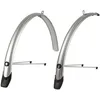 Image de POLISPORT 8628100002 - Garde-Boue Avant et arrière modèle Towny 2 pièces pour vélos de Trekking et urbains avec Roues de 26" de Couleur Argent