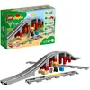 Image de LEGO 10872 Duplo Ma Ville Les Rails Et Le Pont du Train, Jouet De Construction avec Klaxon en Brique Sonore, Cadeau, pour Enfants De 2 Ans Et Plus