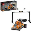 Image de LEGO Technic, Le camion de course vers voiture de course, Modèle 2in1, Moteur à rétrofriction, Collection de véhicules de course, 93 pièces, 42104