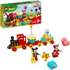 Image de LEGO Duplo Disney Le Train d’Anniversaire de Mickey et Minnie - Jouet Train pour Fille ou Garçon dès 2 Ans - Jouet Éducatif pour Enfants en Bas Âge - Briques de Chiffres & 3 Figurines - Cadeau 10941