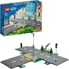Image de LEGO 60304 City Intersection à Assembler, Jeu Construction Ville avec Panneaux et Routes à imbriquer pour garçon ou Fille (Lot de 2)