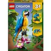 Image de Creator 31136 - Le perroquet exotique, Jouet de Construction, Figurines Animaux de la Jungle, avec Grenouille et Poisson