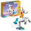 Image de LEGO Creator 3-en-1 La Licorne Magique - Jouet de Construction avec Figurine d'animal se Transformant en Hippocampe ou Paon - Cadeau Original pour Fille ou Garçon dès 7 Ans 31140