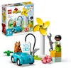 Image de LEGO 10985 Duplo Ma Ville L’Éolienne et la Voiture Électrique, Voiture pour Enfants Dès 2 Ans, Garçons et Filles, Jouets Éducatifs avec Figurines, Jouet Durable
