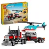 Image de LEGO Creator 3in1 Flatbed Truck with Helicopter Toy to Propeller Plane and Fuel Lorry to Hot Rod and SUV Car Toys for 7 Plus Year Old Boys, Girls and Kids Who Love Cool Vehicles, Gift Idea 31146