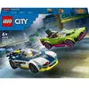 Image de LEGO 60415 City La Course-Poursuite entre la Voiture de Police et la Super Voiture, Jouet avec Minifigurines, Cadeau Enfants