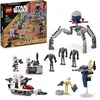 Image de LEGO 75372 Star Wars Pack de Combat des Clone Troopers et Droïdes de Combat, Jouet pour Enfants, avec Speeder Bike, Figurine Tri-Droïde et Poste Défensif, Cadeau pour Garçons et Filles Dès 7 Ans