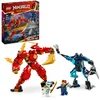 Image de LEGO NINJAGO Robot Élémentaire de Feu de Kai 71808 - Jeu de Construction de Robot Incendiaire avec Figurines