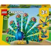 Image de Creator 3en1 31157 Le Paon Exotique, Jouets Animaux avec Paon, Libellule et Papillon, pour la Chambre d'Enfant