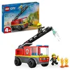 Image de LEGO City Camion de Pompiers avec échelle - Jeu de Construction pour garçons et Filles dès 4 Ans - Minifigurines de Pompiers et Accessoires - Idée Cadeau pour Apprentissage préscolaire 60463