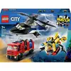 Image de 60462 LEGO® CITY SET combiné avec hélicoptère, voiture dincendie et sous-marin