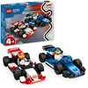 Image de LEGO City F1 Williams Racing & Haas F1 Race Cars - Toy Formula 1 Building Models with 2 Driver Minifigures & Start Lights - Small Gift Idea for 4+ Year Old Toddlers, Boys & Girls - 60464