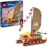 Image de LEGO   Disney Vaiana 2 Le Bateau d’Aventure de Vaiana - Jeu de Construction avec Bateau à Voile en Tissu - Pont Amovible, Feu de Camp & 3 Mini-Poupées Dont Loto & Moni - Cadeau pour Fille 6 Ans 43270