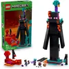 Image de LEGO Minecraft 2-en-1 La Tour de l’Enderman - Jouet Modulaire sous Forme de 2 Forteresses - Figurines Mob d'Enderman & Portail du Nether - Cadeau pour Gamer, Garçon ou Fille dès 9 Ans 21279