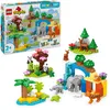 Image de LEGO Duplo Familles d’Animaux Sauvages 3-en-1 - Jouet Éducatif pour Enfants dès 2 Ans - Figurines de Tortue, Tigre, Éléphant, Daim & Panda avec Habitats Constructibles - Cadeau Fille ou Garçon 10446