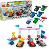 Image de LEGO Duplo Voitures de Course et Pilotes d’Une Écurie de F1 - Jouet dès 2 Ans Développant la Motricité Fine - 10 Voitures, 1 Grue, Feux de Départ & Podium - Cadeau pour Garçon ou Fille 10445