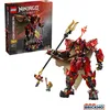 Image de LEGO Ninjago Le Robot du Chevalier de Feu - Jeu de Construction Monstrueux - Figurine Articulée, 2 Minifigurines & Monstre des Mers sur Présentoir - Cadeau d'anniversaire pour Garçon dès 14 Ans 71846