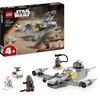 Image de LEGO Star Wars 75410 Jeu de construction Le chasseur N-1 de Mando et Grogu avec The Mandalorian - Minifigurines de Grogu & R5-D4, Station essence à construire - Vaisseau spatial pour enfants dès 4 ans
