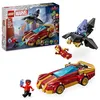 Image de LEGO | Marvel La Voiture d’Iron Man et Black Panther Contre Hulk Rouge - Inclut 3 Minifigurines de Super Héros - Véhicule de Sport et Avion à Construire - Idée de Cadeau pour Garçon dès 7 Ans 76310