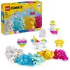 Image de LEGO Classic La Boîte de Briques Transparentes Magiques - Constructions Colorées avec Briques de Suspension pour Porte-Clés - Figurines de Licorne, Dragon ou Pingouin et Plus - Cadeau dès 5 Ans 11040