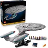 Image de LEGO Icons Star Trek: U.S.S. Enterprise NCC-1701-D - Set Adulte - Maquette & Décoration - 2 Mini-Navettes, Fonction Séparation & 9 Minifigurines Dont Jean-Luc Picard & William Riker - Cadeau 10356