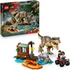 Image de LEGO Jurassic World Le T. Rex et l’Évasion sur la Rivière - Jouet Interactif avec Figurine de Dinosaure - Bateau, 4x4 & 2 Minifigurines - Cadeau pour Garçon ou Fille dès 5 Ans 76975