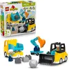 Image de LEGO DUPLO Ma Ville Les Véhicules de Chantier - Jouet Éducatif Montessori pour Enfant en Bas Âge - Camions, Pelleteuse & Dépanneuse - Idée de Cadeau d'Anniversaire pour Garçon ou Fille dès 2 ans 10475