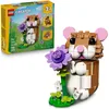 Image de LEGO Creator 3-en-1 L’Adorable Hamster et la Fleur - Figurine d'animal se Transformant en Aigle ou Hérisson - Idée de Décoration Intérieure DIY - Cadeau d'anniversaire Fille ou Garçon dès 7 Ans 31376