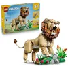 Image de LEGO Creator 3-en-1 Animaux Sauvages : Le Lion Majestueux - Jouet - Figurine d'Animal se Transformant en Lionne ou 2 Lionceaux - Décoration de Chambre d'Enfant DIY - Cadeau Garçon ou Fille 9 ans 31386