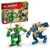 Image de LEGO Ninjago Le Combat du Robot Dragon de Jay - Jouet Ninja avec 2 Figurines d'action, 2 Minifigurines, Katana & Sabre - Cadeau d'anniversaire pour Garçon dès 4 Ans ou Fans 71853