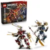Image de LEGO Ninjago Les Robots Titan Jumeaux - Jouet Ninja avec 2 Figurines & 3 Minifigurines Dont Kai & NYA - Décoration de Chambre d'enfant - Cadeau d'anniversaire pour Garçon Ado ou Fan dès 12 Ans 71870