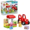 Image de LEGO Duplo Peppa Pig Tracteur et Marché - Jeu Éducatif pour Enfant en Bas Âge - Set Montessori - Motricité - 2 Figurines Dont Pedro Pony - Cadeau pour Fille ou Garçon dès 2 Ans 10468