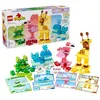 Image de LEGO Duplo Jeu de Construction d’Animaux - Jouet Éducatif sur Le Tri des Couleurs pour Tout-Petit - Set Montessori avec Figurines & Cartes - Cadeau d'anniversaire pour Fille ou Garçon dès 3 Ans 10472
