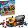 Image de LEGO City La Bétonnière - Camion Jouet - Jeu Éducatif - Maquette de Véhicule de Chantier - 3 Minifigurines, Toupie de Béton & Fonction Versement - Cadeau d'anniversaire pour Garçon dès 7 Ans 60478