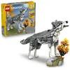 Image de LEGO Creator 3-en-1 Les Animaux de la Forêt : Le Loup Gris - Jouet - Figurine d'animal se Transformant en Faucon ou Raton Laveur - Décoration DIY - Cadeau d'anniversaire Fille ou Garçon 8 Ans 31393