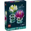 Image de 11511 LEGO® ICONS  Nénuphars botaniques; décoration de chambre de 2 nénuphars dans des vases transparents