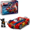 Image de LEGO   Marvel Spider-Man et sa Voiture Contre Wolverine Vénomisé - Jouet de Super-Héros avec Maquette de Voiture, 2 Minifigurines & 2 Fusils à Ressort - Cadeau pour Garçon dès 7 Ans & Fans 76336