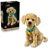 Image de LEGO Icons Le Chiot Golden Retriever - Set de Construction pour Adulte - Maquette 3D - Figurine d'Animal - Collier & Médaillon - Décoration Étagère ou Bureau DIY - Loisirs Créatifs - Idée Cadeau 11384