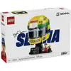 Image de 6590617 LEGO® Editions Casque Ayrton Senna; articles de fan F1®; déco pour le salon ou le bureau; avec plaque de signature et figurine de pilote de...