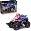 Image de LEGO Technic Monster Jam Sparkle Smash à Rétrofriction - Jouet Camion - Maquette de Voiture de Course Rose - Design Licorne - Cadeau d'Anniversaire Original pour Garçon ou Fille & Fans dès 7 ans 42220