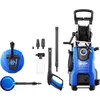 Image de Nilfisk E 145.4 Nettoyeur Haute Pression + Nettoyeur de Sols et Murs + Brosse Rotative - Nettoyeur pour Le Jardin, Terrase, Vitres et Voiture (2100 W), Bleu