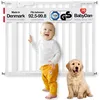 Image de BabyDan Premier, Pressure Fit Stair Gate, 92.5-99.8 cm, Baby Gate/Safety Gate, Metal, White, Made in Denmark - (Pet Gate/Dog gate)