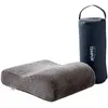 Image de TEMPUR Coussin de Voyage Ergonomique en Mousse à mémoire de Forme avec Sac de Transport Anthracite 25 x 31 x 10/7 cm