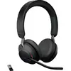 Image de Jabra Evolve2 65 MS Micro-casque supra-auriculaire Bluetooth Stereo noir volume réglable, affichage de la charge de la batterie, mise en sourdine du microphone