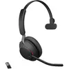 Image de Jabra Evolve2 65 Casque PC sans Fil - Casque Mono Écouteurs Certifié UC avec Annulation du Bruit et Batterie Longue Durée - Adaptateur Bluetooth USB-A - Noir