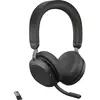 Image de Micro-casque supra-auriculaire Jabra Evolve2 75 téléphone Bluetooth, filaire Stereo noir Suppression du bruit du microphone
