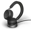 Image de Jabra Evolve2 75 Wireless PC Headset with Charging Dock and 8-Mic Technology - Dual Foam Stereo Headphones with Advanced Active Noise Cancellation, USB-A Bluetooth Adapter and UC Compatibility - Black