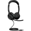 Image de Jabra Evolve2 50 Micro-casque filaire stéréo - Technologie Jabra Air Comfort, microphones à réduction de bruit et ANC - Certifié MS Teams, fonctionne avec toutes les autres plateformes - Noir